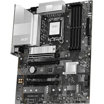 Msi Mātesplate PRO Z890-S WIFI, LGA 1851, DDR5 8600+ MT/s, 4 DIMM, 3 M.2, 2.5G LAN, Wi-Fi 7, Thunderbolt 4 (PROZ890-SWIFI)