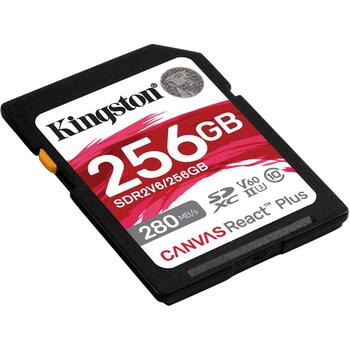 Kingston Корпус SDR2V6/256GB, 256GB, 280MB/s, 150MB/s, UHS-II, U3, V60, SDXC, Class 10, exFAT, 1 шт. (SDR2V6/256GB)