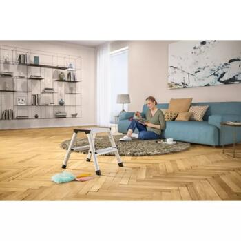 Hailo Pakāpienu soliņš D60 StandardLine 034442701, 2x2 pakāpieni, 150kg, 240cm, alumīnijs, salokāms (034442701)