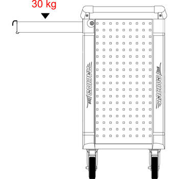 Instrumentu ratiņi KsTools RACINGline, +215 gab. instrumenti, Kstools (826.7215)