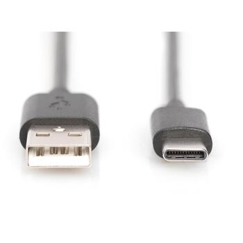Digitus AK-300154-010-S кабель USB-C, USB-A - USB-C, 1м, 3А, черный, Power Delivery, синхронизация и зарядка (AK-300154-010-S)
