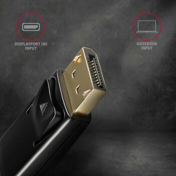 Axagon Видео кабель RVD-HI14C2 DisplayPort на HDMI 1.8м, 4096 x 2160, 30Гц, HDMI A (M), DisplayPort (M), активный преобразователь (RVD-HI14C2)