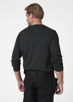 Helly Hansen рабочая рубашка HHWW Classic 79169_990-3XL, 3XL, черный, 100% хлопок, 150 g/m², длинный рукав, воротник в рубчик (79169_990-3XL)