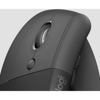 Logitech Беспроводная Мышь Lift 910-006495, 4000dpi, 4 кнопки, оптический сенсор, вертикальная, беспроводная, LED (910-006495)