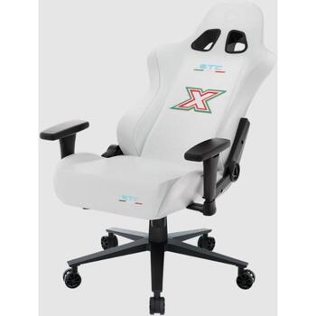 Onex Игровое кресло ONEX-STC-X-P-W, 125кг, 90°–135°, 65мм, 5 роликов, белый, эргономичное, металлический каркас, механизм бабочка (ONEX-STC-X-P-W)