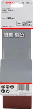 Slīpēšanas lente PRO X440, izturīga un ilgmūžīga, 75x533 mm, 120 grauds, 2608607258, BOSCH (2608607258)
