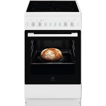 Electrolux LKR500066W электрическая плита с духовкой, керамическая варочная панель, 60л, 8675Вт, 50см, белый (LKR500066W)