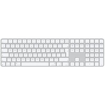 Apple Magic Keyboard с Touch ID и цифровой клавиатурой MXK73Z/A, беспроводная, QWERTY, белая, Bluetooth, мультимедийные клавиши (MXK73Z/A)