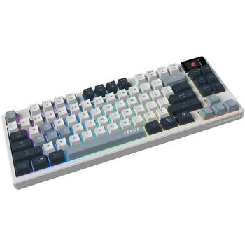 Msi клавиатура FORGE GK600 TKL WIRELESS SKY, 83 клавиши, RGB LED подсветка, 2.4GHz беспроводная, Bluetooth, USB Type-C (FORGE GK600 TKL W SKY US)
