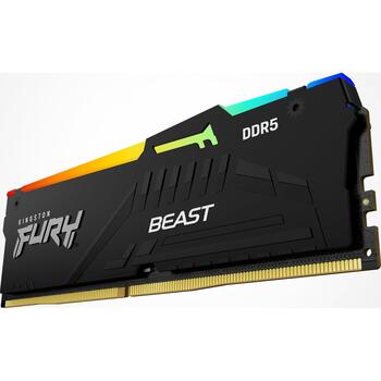 Kingston FURY Beast память, KF560C36BBEA-8, 8 ГБ, DDR5, 6000 MT/s, ПК/сервер, Без регистрации, Без ECC (KF560C36BBEA-8)