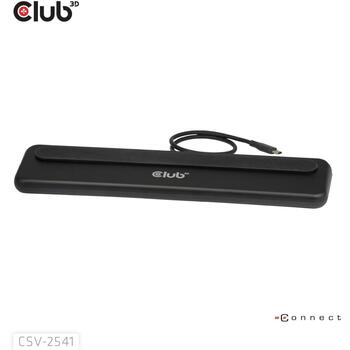 Club3D dokstacija CSV-2541 12-in-1, 2x HDMI, 1x DisplayPort, 3x USB Type-A, 1x USB Type-C, RJ45, karšu lasītājs, 3.5mm audio, 100W (CSV-2541)