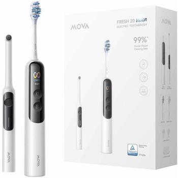 Mova elektriskā zobu birste Fresh 20 Vision ATS25B, 22800 kustības minūtē, 4 režīmi, 1 galviņa, akumulators, USB Type-C, IPX8 (ATS25B)