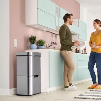 Hailo Öko Vario XL 030656001, система сортировки отходов, 2x25L, нержавеющая сталь, датчик, 50L (030656001)