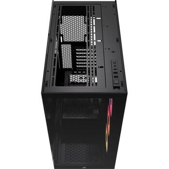 Corsair 3500X RS-R ARGB datora korpuss CC-9011322-WW, Midi tower, 3 ventilatori, ARGB, melns, tērauds/rūdīts stikls (CC-9011322-WW)
