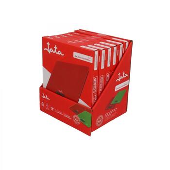 Jata Электронные кухонные весы 729/R, 5 кг, 1 г, Красный, LCD, Сенсорное управление, Стекло, 2xAAA, 1,5 В (729/R)