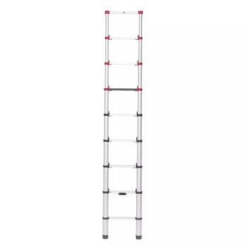 HAILO 037113091 T80 FlexLine teleskopiskās kāpnes, alumīnijs, 9 pakāpieni, 340cm, 150kg, 94-264cm (037113091)