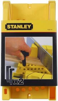 Stanley стусло 1-20-0112, 310мм, 103мм, ABS пластик, 22.5°, 45°, 90°, система фиксаторов, упор для пиления, приподнятое основание (1-20-112)