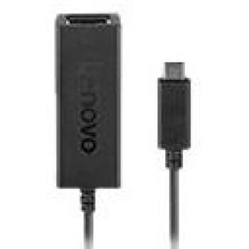 Lenovo USB-C к Ethernet адаптер 4X90S91831, 1x Gigabit Ethernet, 1 Gbps, черный, проводное соединение (4X90S91831)