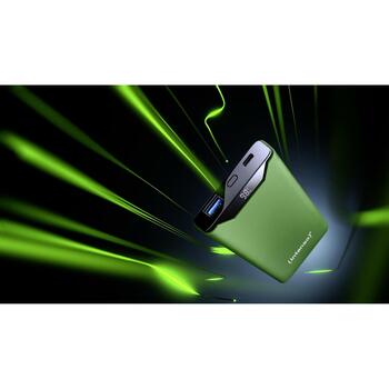 Intenso Power Bank 7332037 10000 мАч, Li-Polymer, 20 Вт, 1x USB Type-A, 1x USB Type-C, зеленый, защита от ЭСД (7332037)