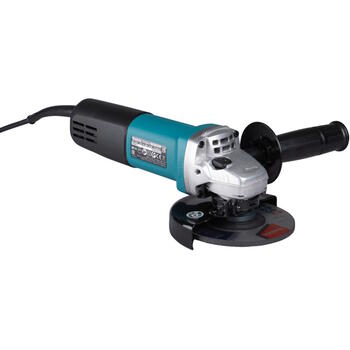 Makita 9558HNRZ угловая шлифовальная машина 840 Вт 125 мм 11 000 об/мин механический редуктор защита от случайного включения боковая рукоять блокировка шпинделя двойная изоляция чёрно-синий (9558HNRZ)