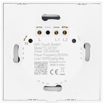 Tellur WiFi выключатель TLL331051, 2 порта, 1800W, 110-240V, 10A, 2.4GHz, IEEE 802.11b/g/n, WPA-PSK/WPA2-PSK (TLL331051)