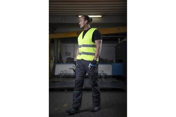Hogert Augstas redzamības veste HT5K231-L, 120g/m², 2 atstarojošas lentes, Velcro, EN 20471, CAT.II (HT5K231-L)