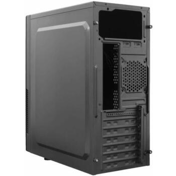 Sbox Datoru korpuss PCC-180, ATX Mid Tower, melna, 3100g, 2x5,25, 2x3,5, 2x2,5, USB 2.0 x 2, HD audio (PCC-180)