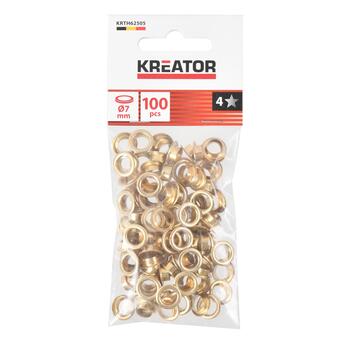 Kreator люверсы KRTH62505, 7мм, 12мм, латунь, 100 шт, для текстиля (KRTH62505)