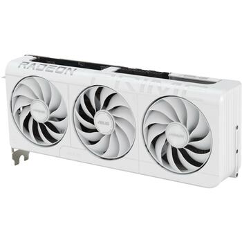 Asus Video karte PRIME-RX9070XT-O16G-WH 16GB GDDR6, 2460 MHz, 256 bit, PCIe 5.0, 3 ventilatori, 7680 x 4320 (PRIME-RX9070XT-O16G-WH)