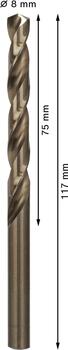 Urbjmašīnām/skrūvgriežiem PRO STAINLESS STEEL HSS-CO SPIRĀLVEIDA URBIS, 2608585894 BOSCH (2608585894)