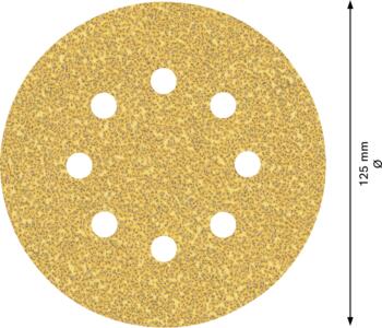 C470 smilšpapīrs 125 mm G40, 50 gab, Ekscentra slīpmašīnām, orbitālajām slīpmašīnām EXPERT C470 SLĪPDISKI, 2608900908, BOSCH (2608900908)