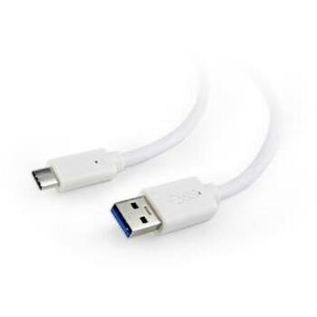 Gembird кабель USB 3.0 AM к Type-C 1 м белый, USB Type-C мужской, USB 3 AM мужской (CCP-USB3-AMCM-1M-W)