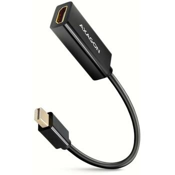 Axagon адаптер RVDM-HI14N Mini DP на HDMI, 4K/30Hz, 1 HDMI порт, 1 Mini DisplayPort, черный (RVDM-HI14N)