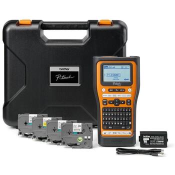 Brother PT-E560BTSP Pro, термальный, принтер этикеток, PTE560BTSPQL1, 14 шрифтов, Bluetooth 5.0, 30 мм/с (PTE560BTSPQL1)