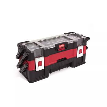 Keter Canti Trio Organizer 30198033, 53x20x23cm, 3-уровневый ящик для инструментов, прозрачная крышка, фиксатор (30198033)