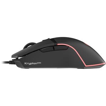 Genesis Krypton 220 datorspēļu pele NMG-1770, 6400 DPI, USB Type-A, optiskā, 6 pogas, RGB apgaismojums, ergonomisks, labās rokas (NMG-1770)