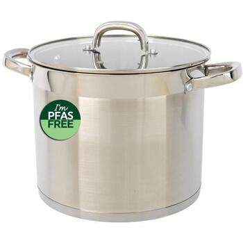 Salter Кастрюля BW13905, 9L, 24cm, нержавеющая сталь, стеклянная крышка, совместима с индукцией (BW13905)