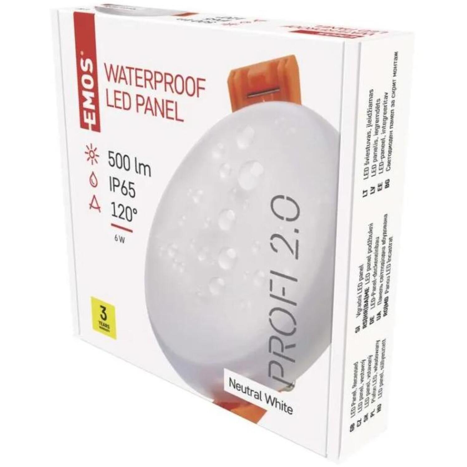 Emos LED светильник VIXXO ZV1112, 6 W, 500 lm, 220–240 V, IP65, 4 000 K, 120°, встраиваемый (ZV1112)