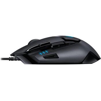 Logitech spēļu datorpele G402 Hyperion Fury 910-004068, USB Type-A, 4000 DPI, 8 pogas, 420 IPS, 1000 Hz, 1 ms, 20 G (910-004068)