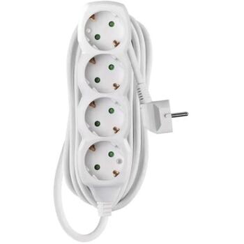 Emos Удлинитель P0425R, 5 м, 4× 2P + PE ГЕРМАНИЯ, ПВХ, 3 680 Вт, защита от детей (P0425R)