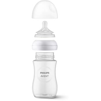 Philips Avent детская бутылочка Natural Response Giraffe SCY903/66, 260 мл, 1 шт., соска среднего потока, антиколиковый клапан (SCY903/66)