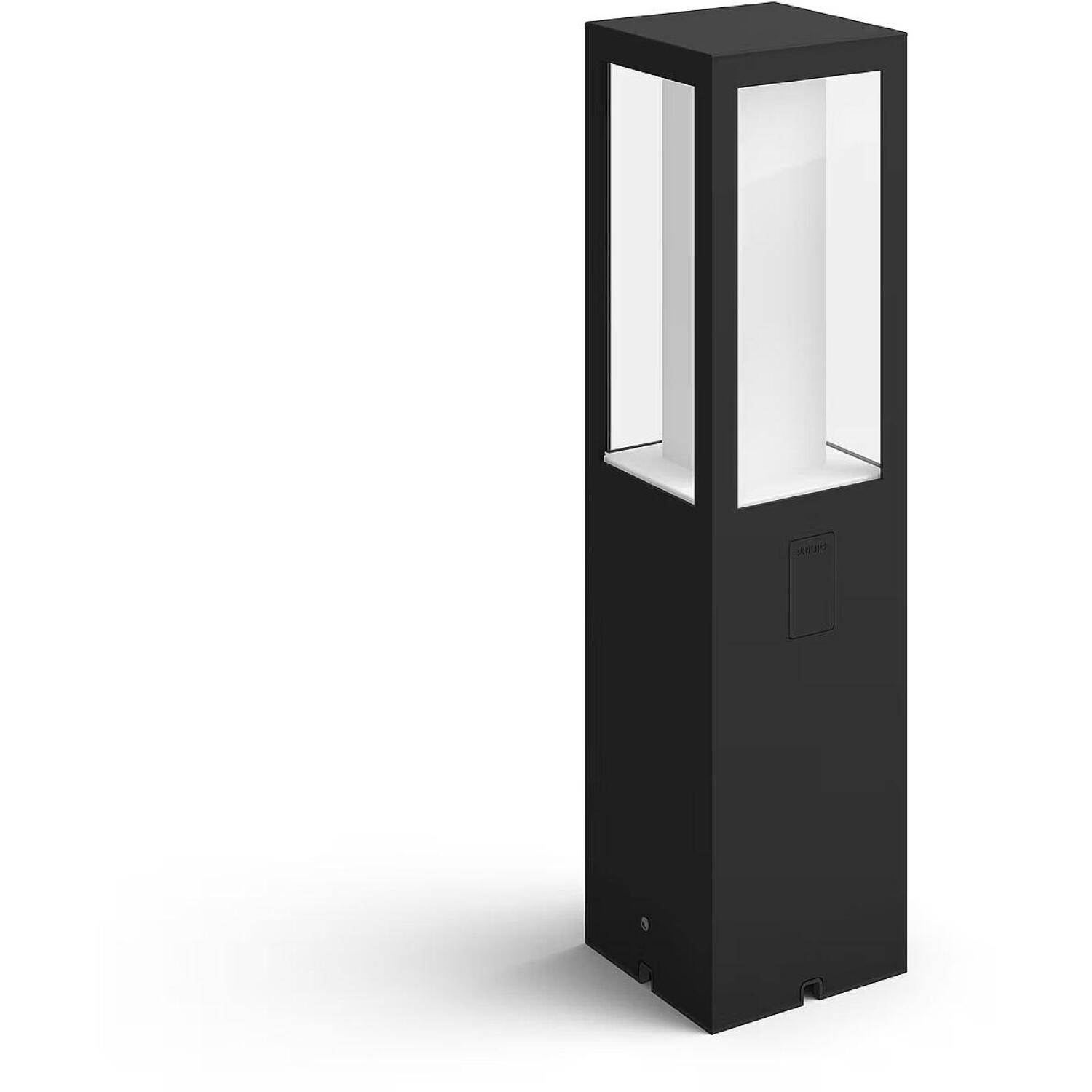 Philips Hue уличный пьедестальный фонарь Impress 8718696170526, 8Вт, 1200лм, IP44, 2000-6500K, LED, черный, Bluetooth/Zigbee (8718696170526)