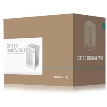 Deepcool игровой корпус CH170 DIGITAL R-CH170-WHNPI0D-G-1, 3,3 кг, 25 см, 20 см, 38 см, 3 слота расширения, 1 x USB-C, 2 x USB 3.0 (R-CH170-WHNPI0D-G-1)