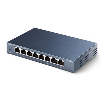 Сетевой коммутатор 8 × Gigabit RJ45 неуправляемый TL-SG108 8 × 10/100/1000 Mbps Auto MDI MDIX Черный TP-Link (TL-SG108)