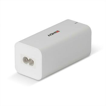 Lindy Зарядное устройство USB 73441 100W 4 порта, 2 Type C, 2 Type A, 100-240 В, 12 В, 3 А, быстрая зарядка, 1.5 м кабель (73441)