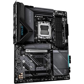 Gigabyte mātesplate X870E EAGLE WF7, Socket AM5, DDR5 8200MHz, 4x DIMM, 256GB, PCIe 5.0, Wi-Fi 7, 5GbE LAN, USB4, ATX (X870E EAGLE WF7)