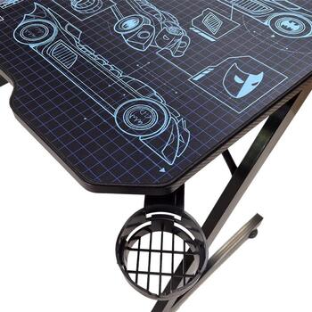 Subsonic Игровой стол SA5706-B1, 750mm, 1200x600mm, сталь, PVC, регулировка высоты, держатель для наушников и кружек (SA5706-B1)