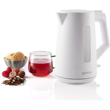 Gorenje Чайник K17OPW, 2200 W, 1.7 L, 360° поворотная база, пластик, белый (K17OPW)