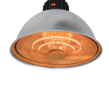 Eurom Partytent Heater 1500 Industrial piekaramais infrasarkanais terases sildītājs teltij 1500W IP24 carbon 3 jaudas līmeņi līdz 15m2 pelēks (333169)