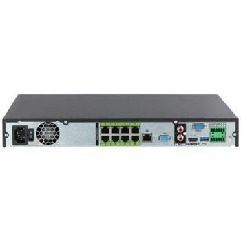 Dahua NVR5208-8P-EI2 сетевой видеорегистратор 8CH, 8 PoE портов, 2 HDD, 40x1080p@30fps, 448 Mbps, 8K HDMI, AI функции (NVR5208-8P-EI2)